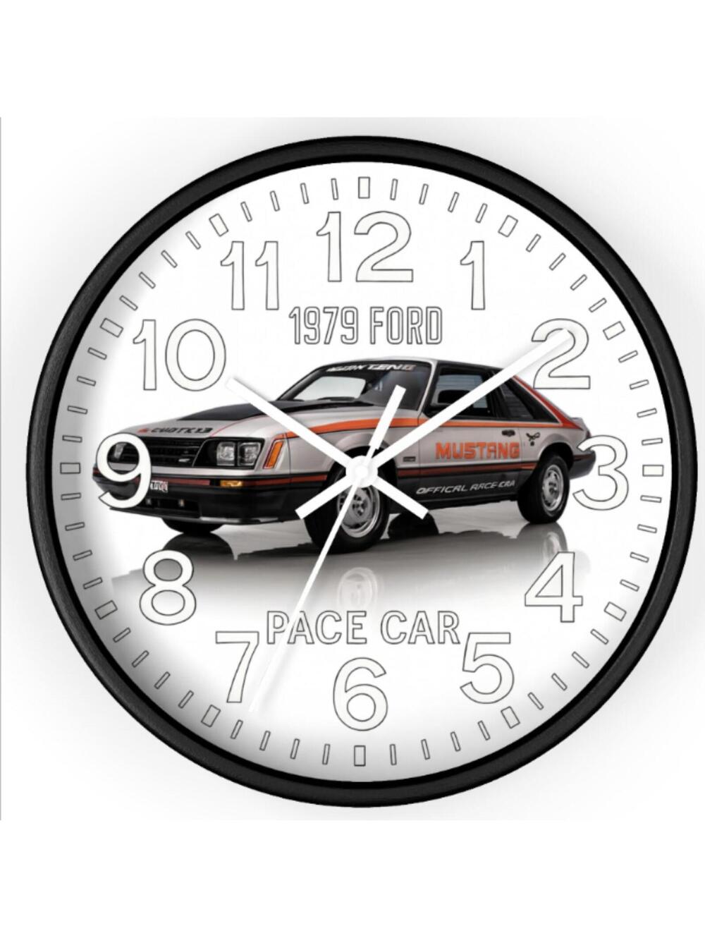 1979 Ford Mustang Indy Pace Car Glow In The Dark Wall Clock New!